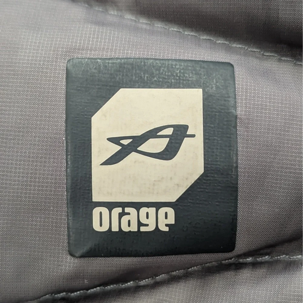 Orage Women's Down Jacket Hooded Puffer Size Large Gray Blue